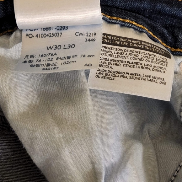 Levi's 711 Skinny Jeans size 30W 30L - Picture 2 of 5